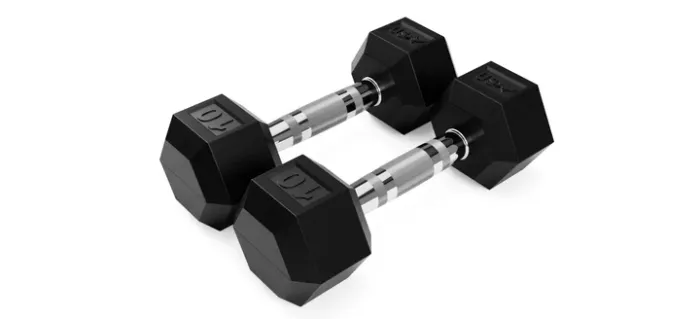 Troy Rubber Hex Dumbbells - 5-50 lb. Set