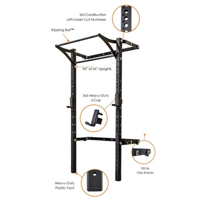 Ultimate 3x3 Profile Rack PRO Kipping Bar MotionFitness